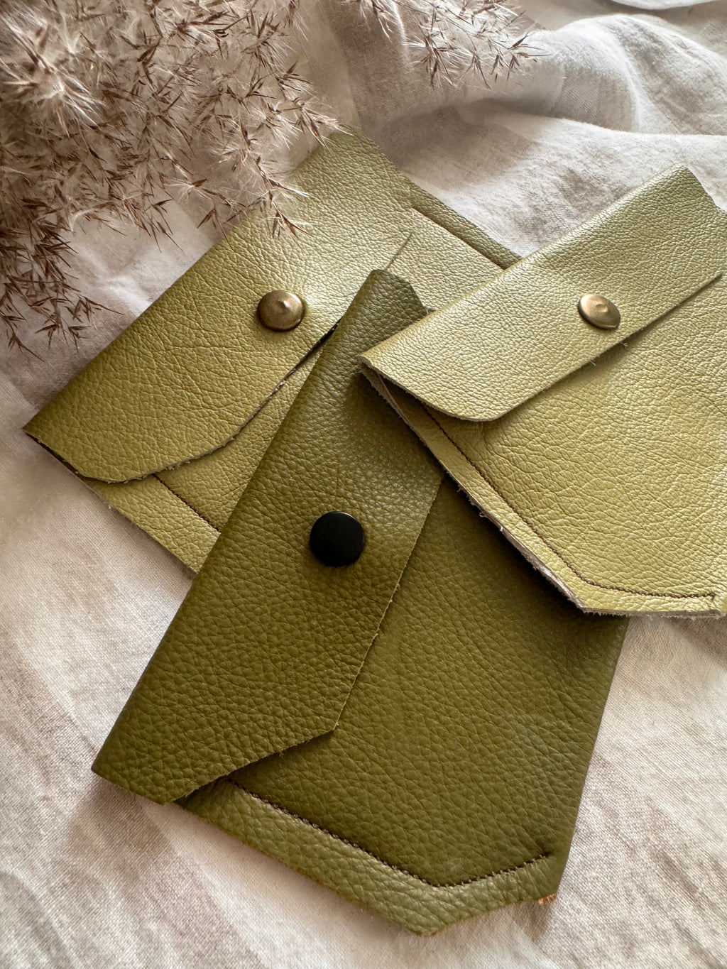 Annabelle Handmade Soft Leather Coin Purse Lime Green