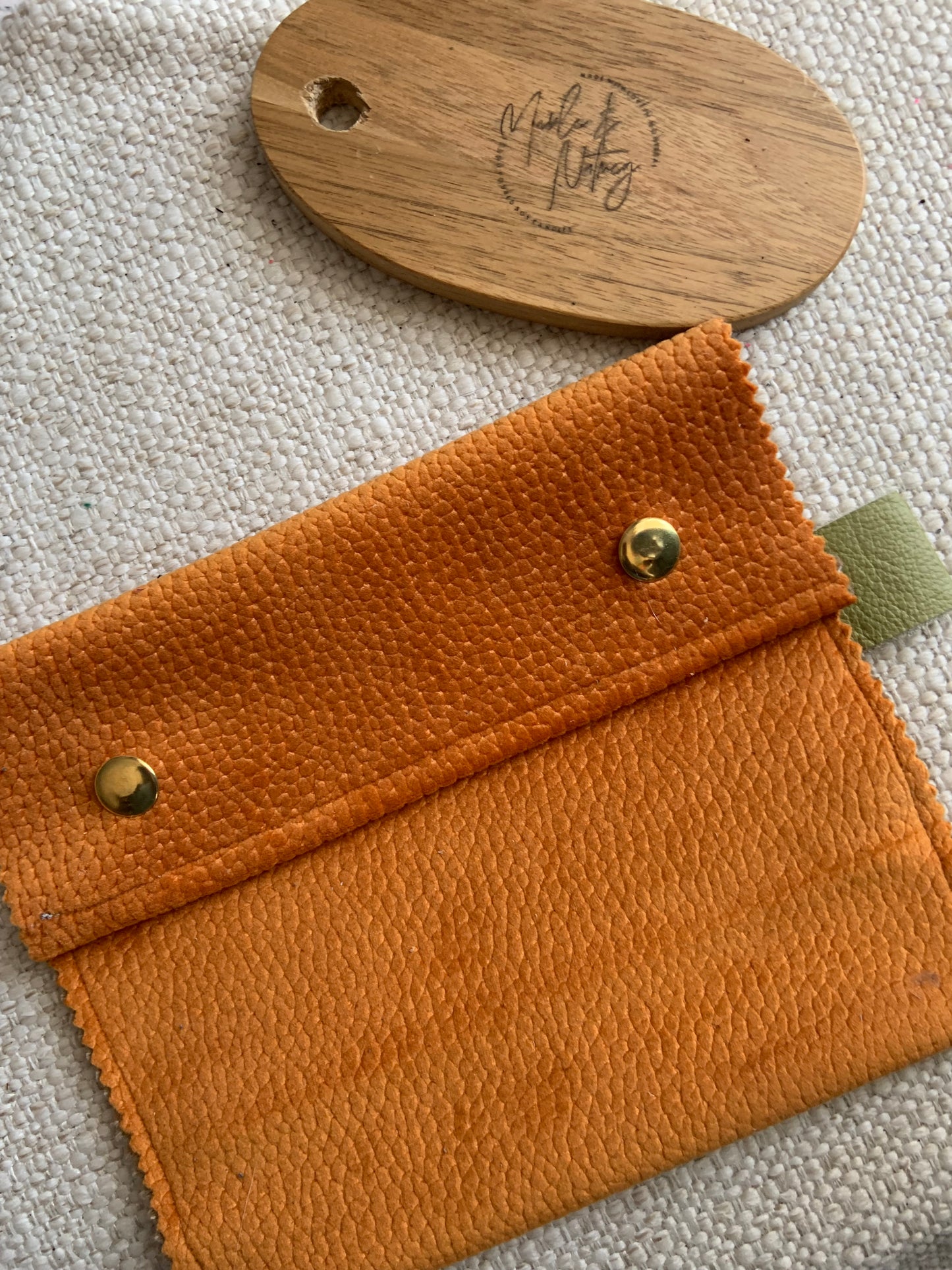 Celine Handmade Fabric Purse Orange