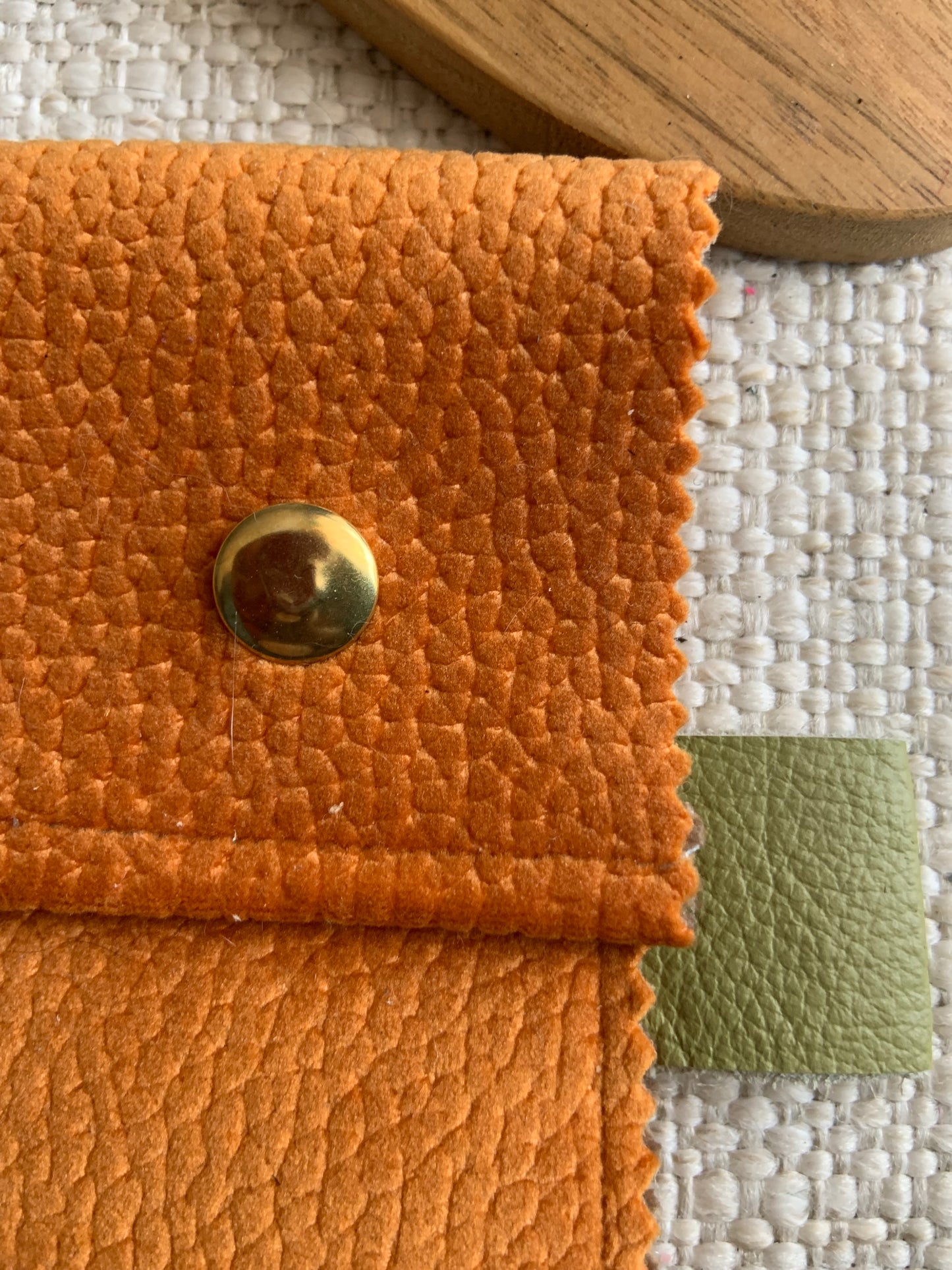 Celine Handmade Fabric Purse Orange