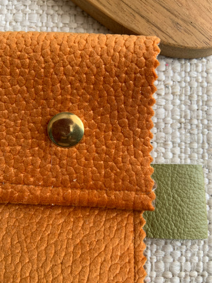 Celine Handmade Fabric Purse Orange