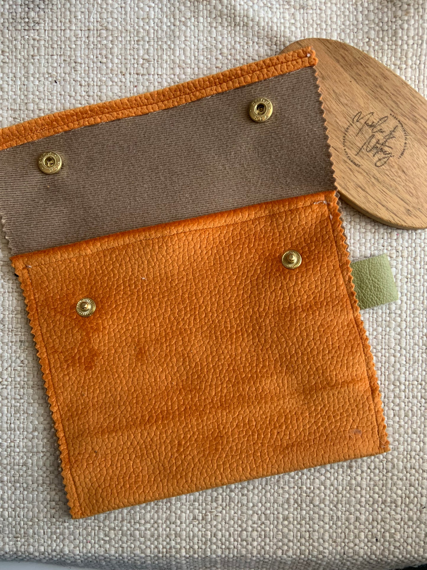 Celine Handmade Fabric Purse Orange