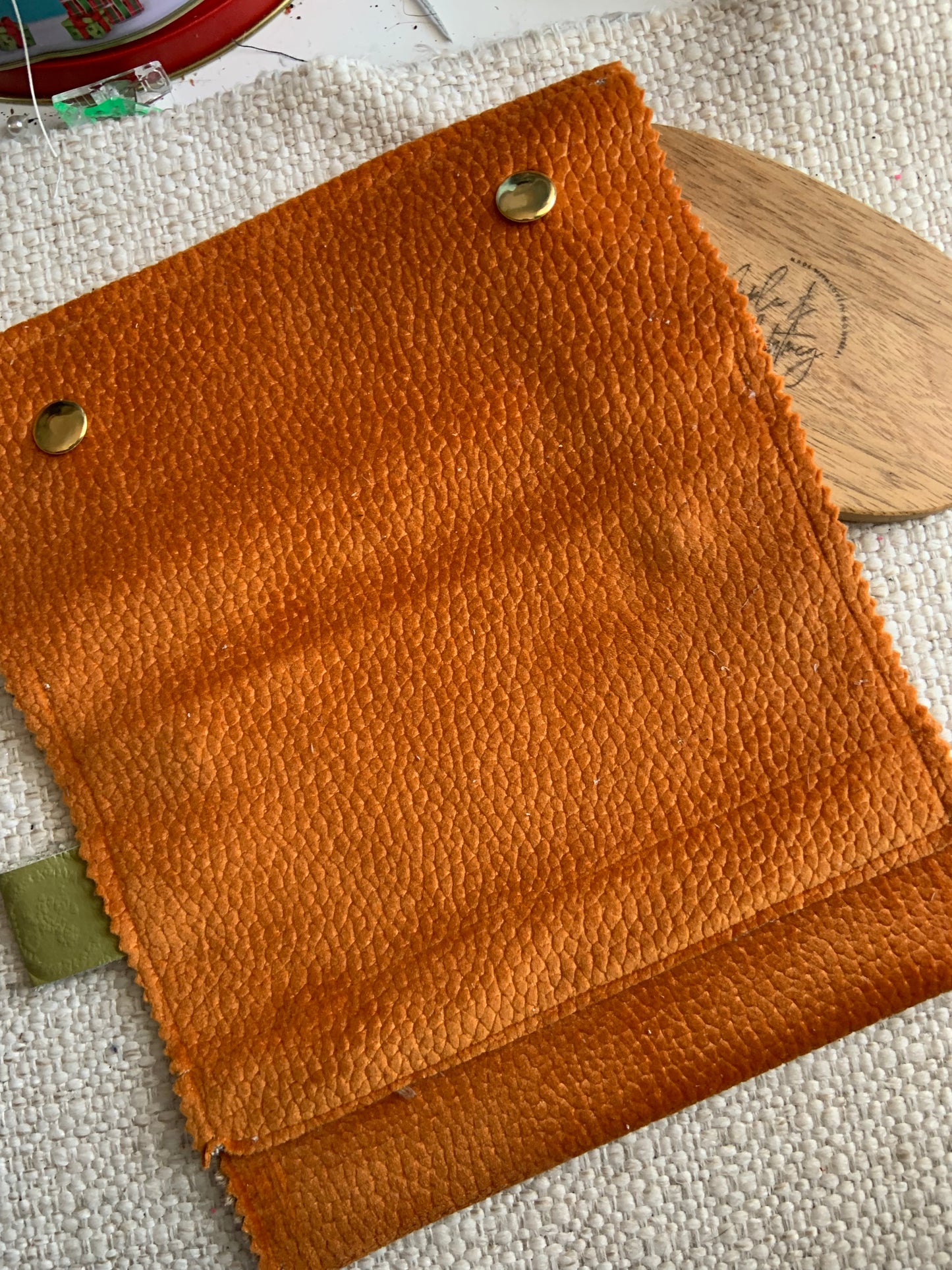 Celine Handmade Fabric Purse Orange