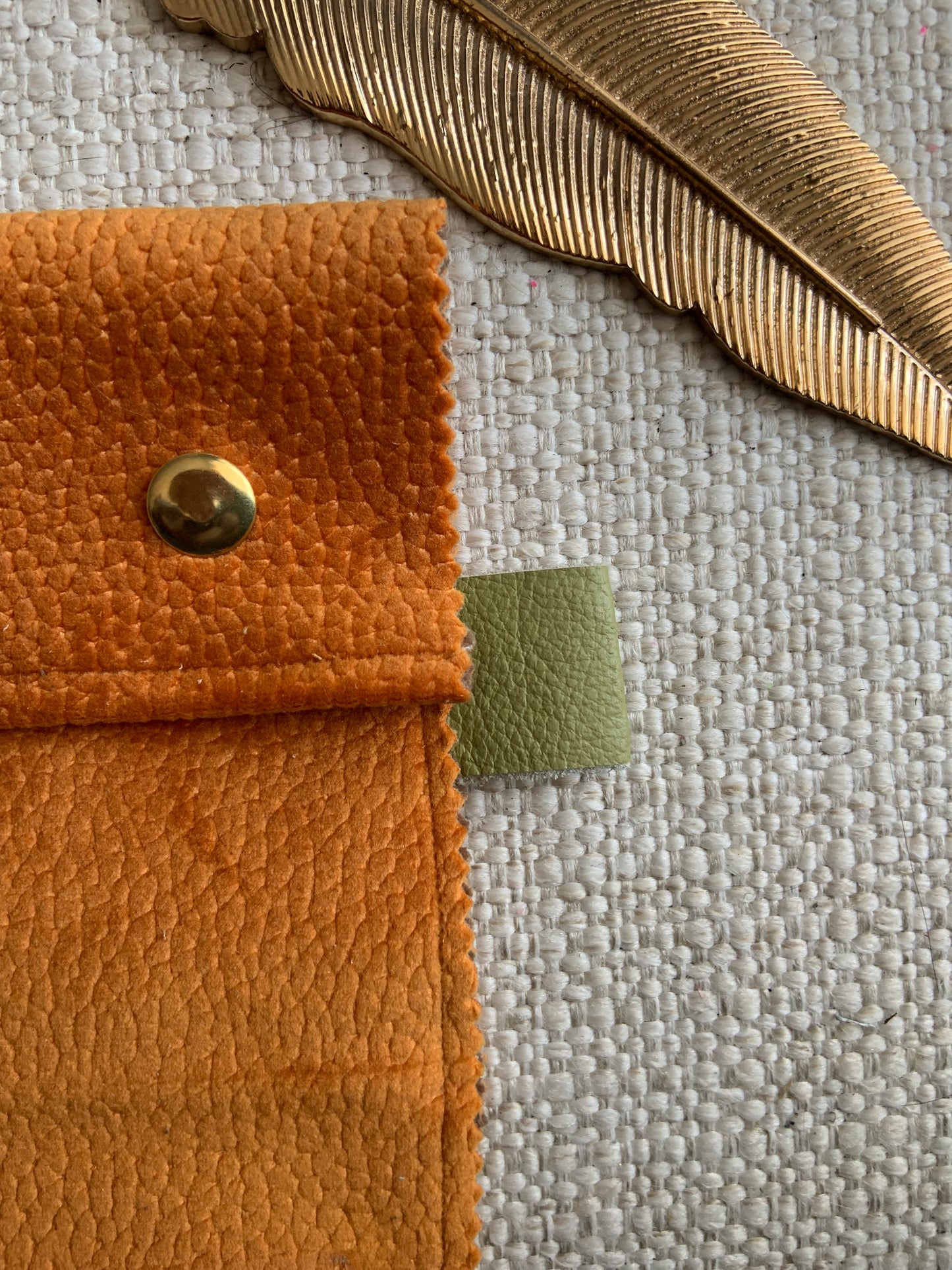 Celine Handmade Fabric Purse Orange