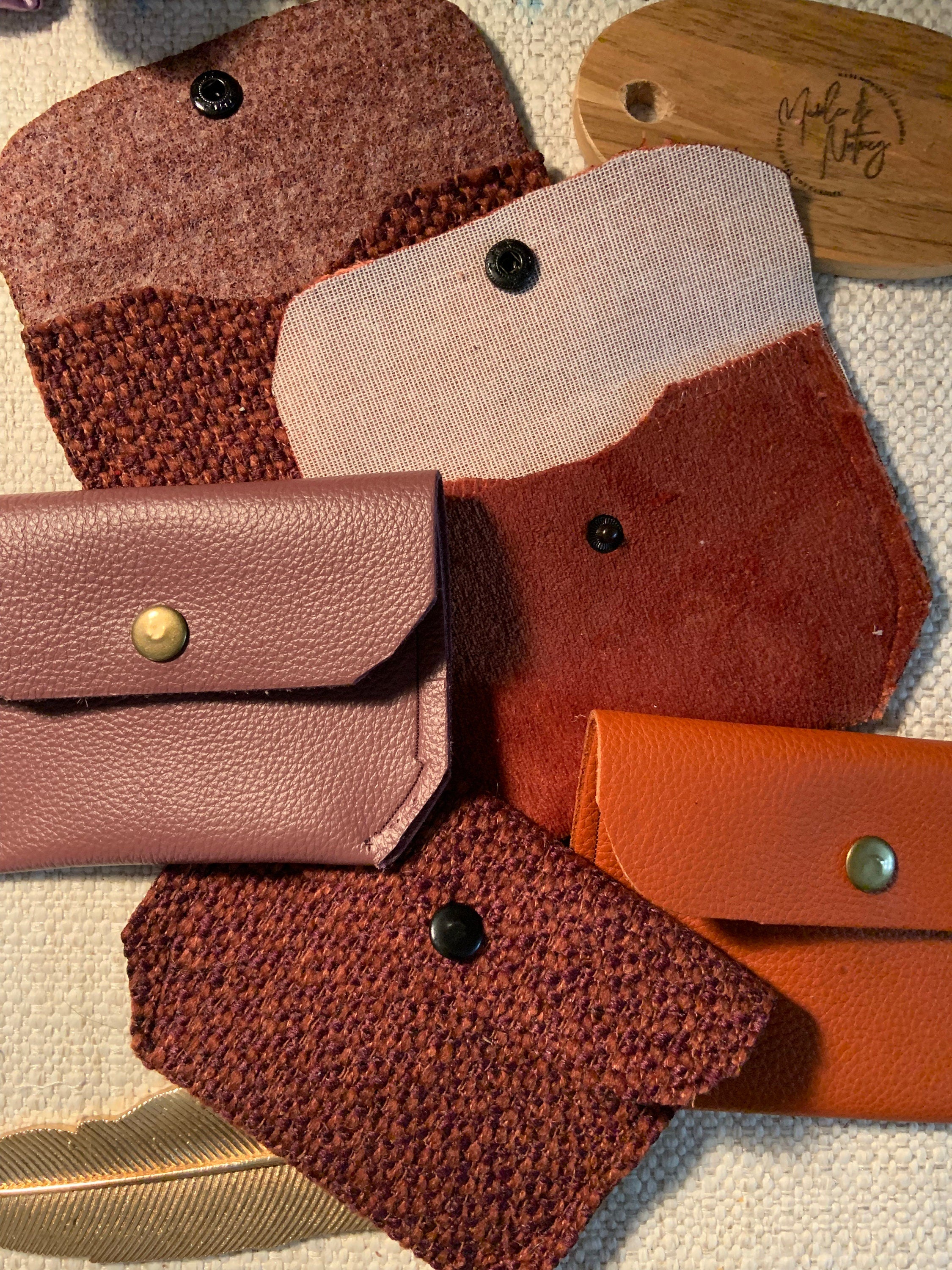 Bethanie Handmade Fabric Coin Purse Velvety Orange Fabric