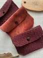 Bethanie Handmade Fabric Coin Purse Velvety Orange Fabric