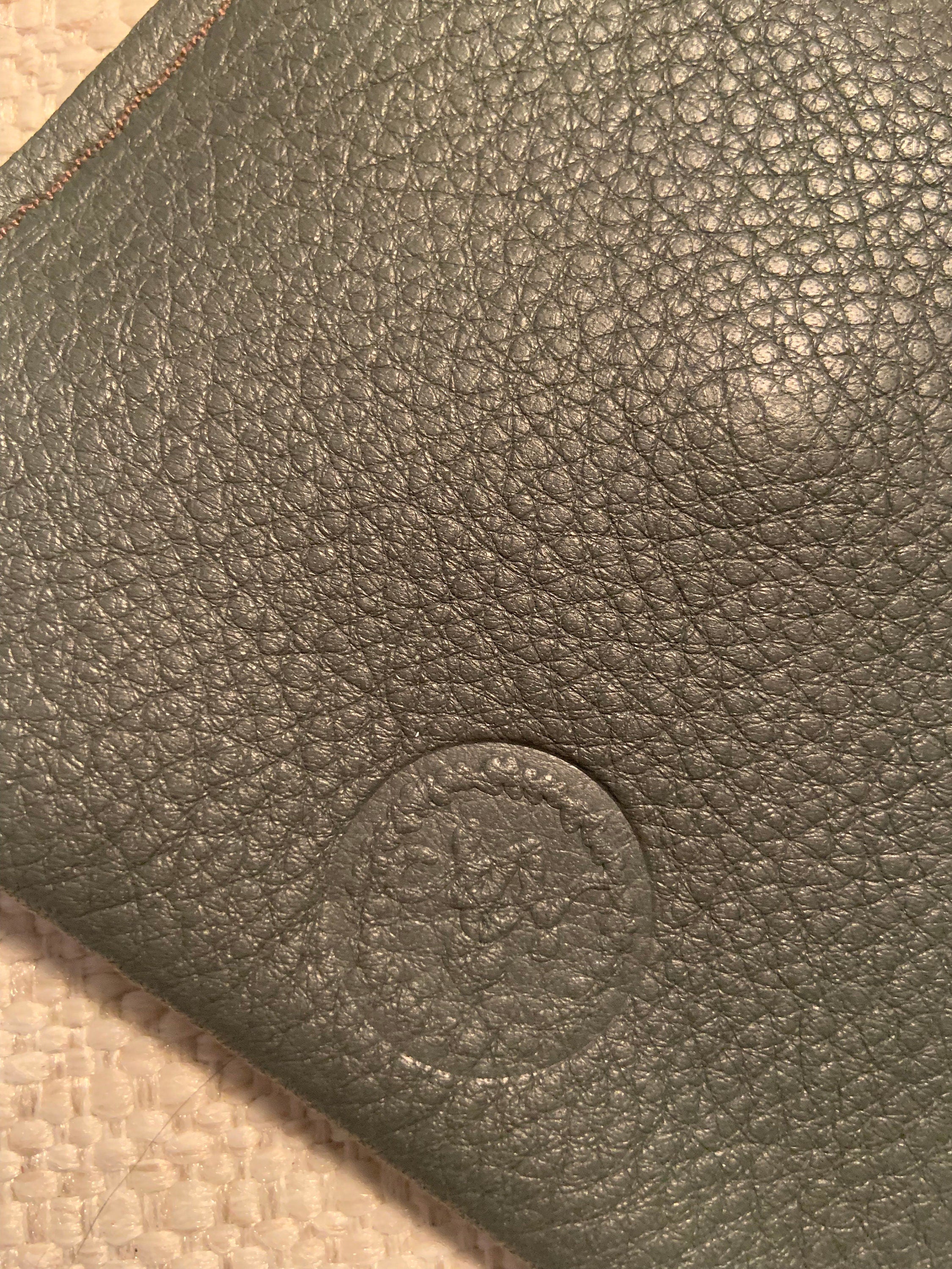 Annabelle Handmade Reclaimed Leather Coin Purse Darker Green