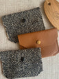 Bethanie Handmade Fabric Coin Purse Woven Black/White Mix