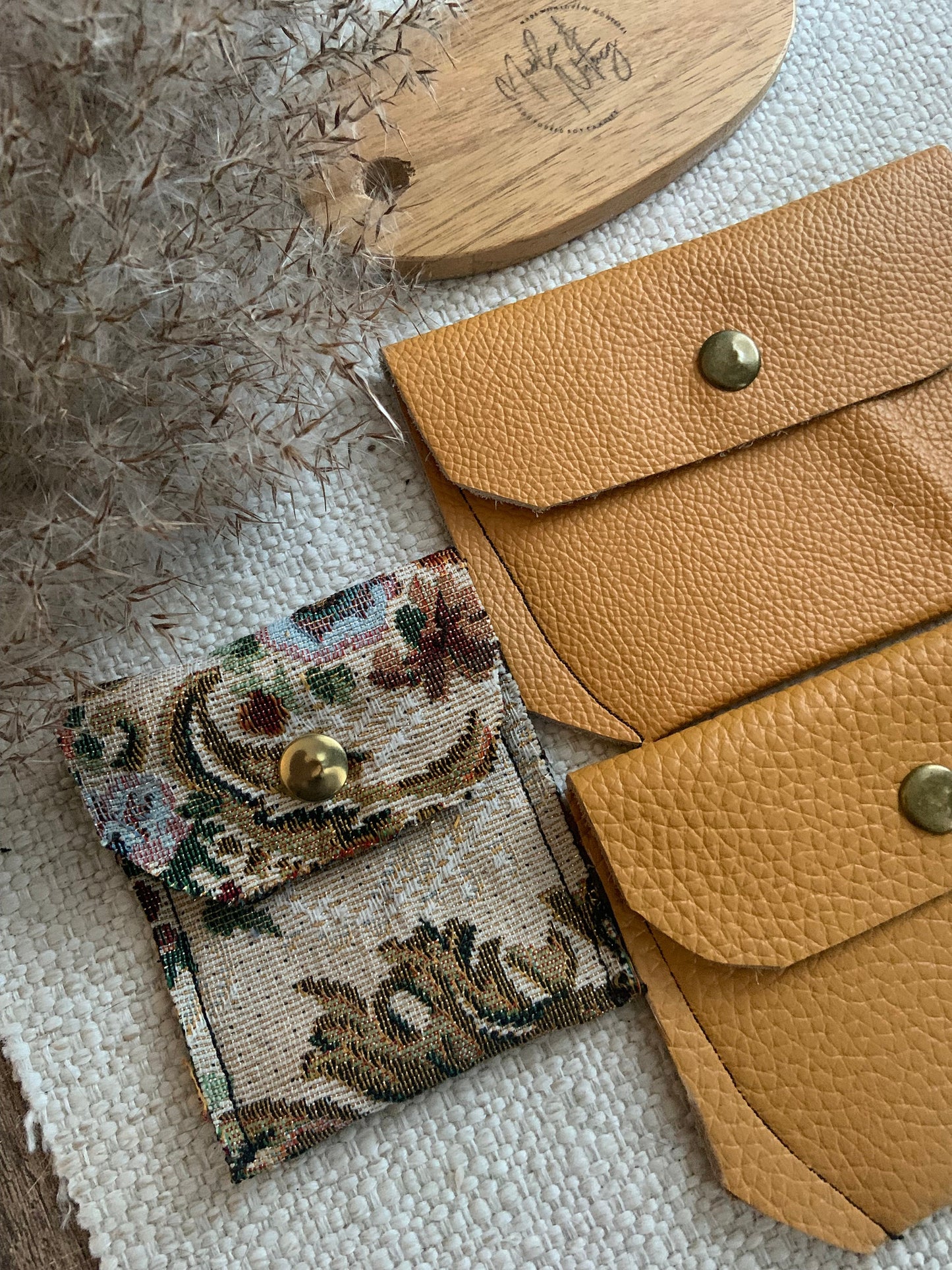 Evelyn Handmade Fabric Coin Purse Floral Brocade Fabric