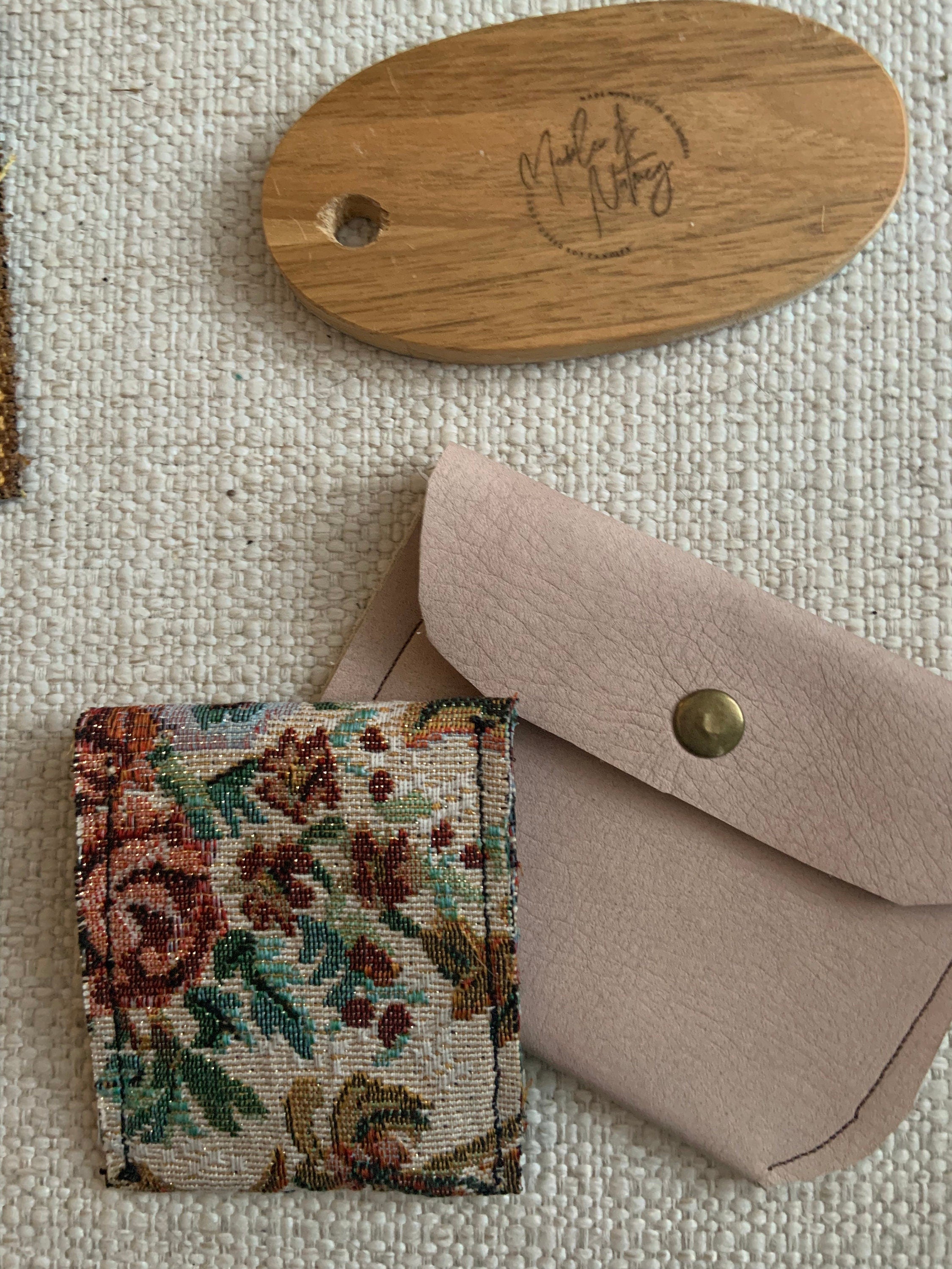 Evelyn Handmade Fabric Coin Purse Floral Brocade Fabric