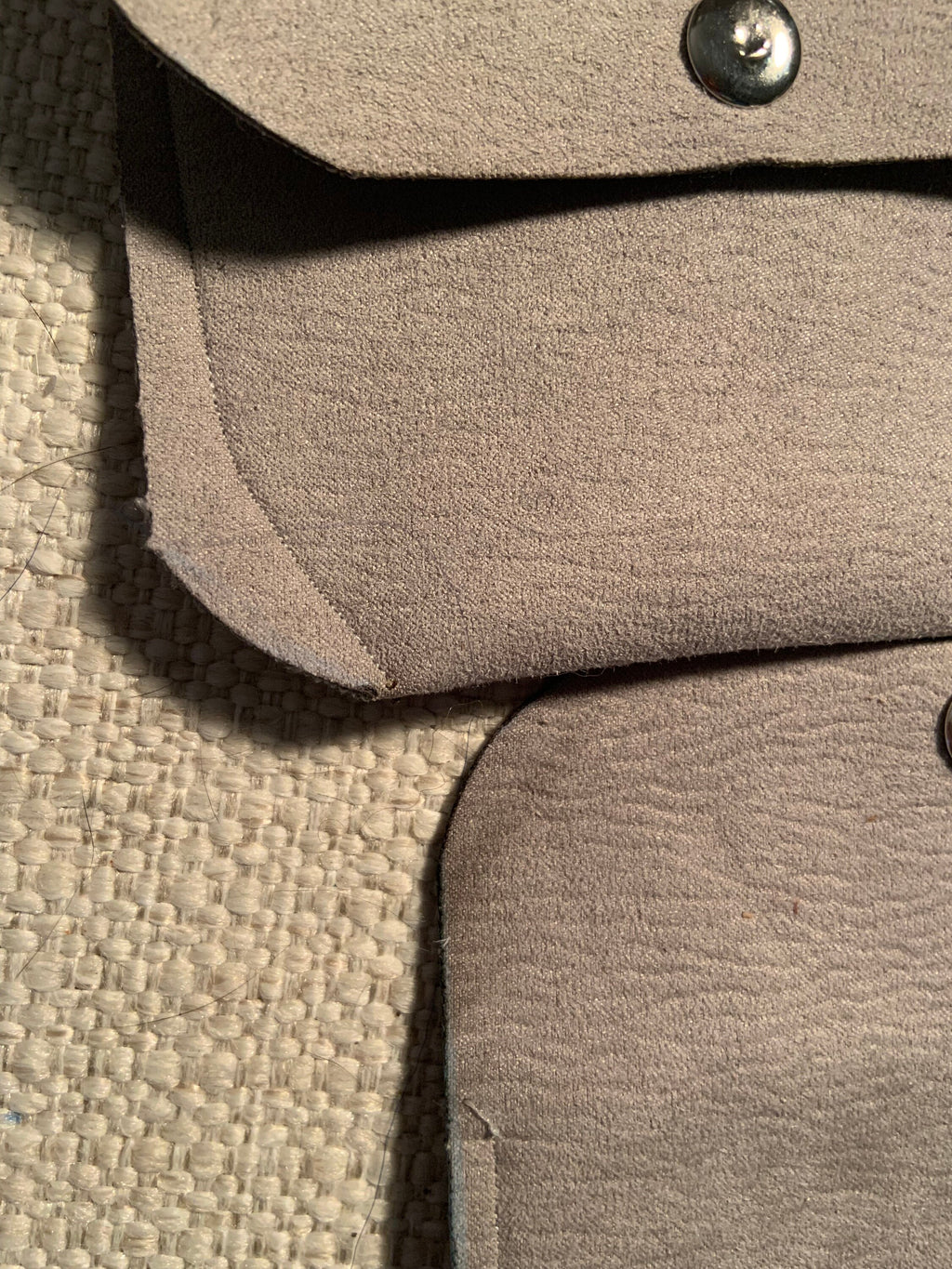 Bethanie Handmade Faux Leather Coin Purse Textured Velvet Fabric