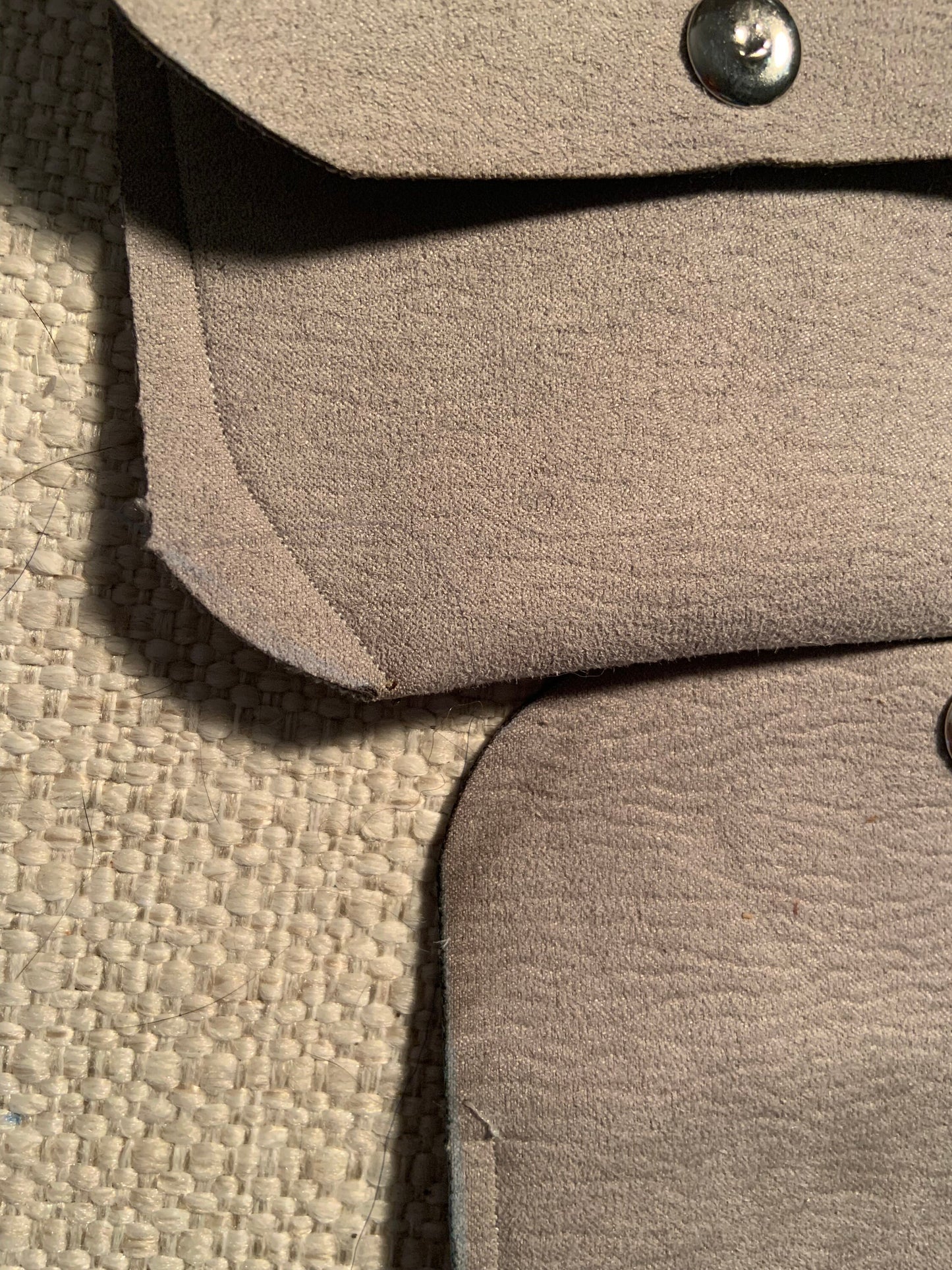 Bethanie Handmade Faux Leather Coin Purse Textured Velvet Fabric