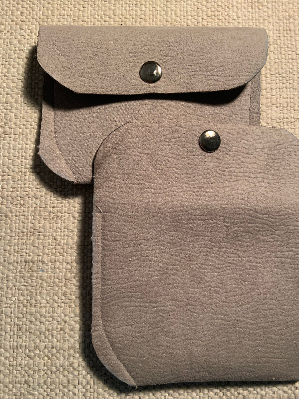 Bethanie Handmade Faux Leather Coin Purse Textured Velvet Fabric