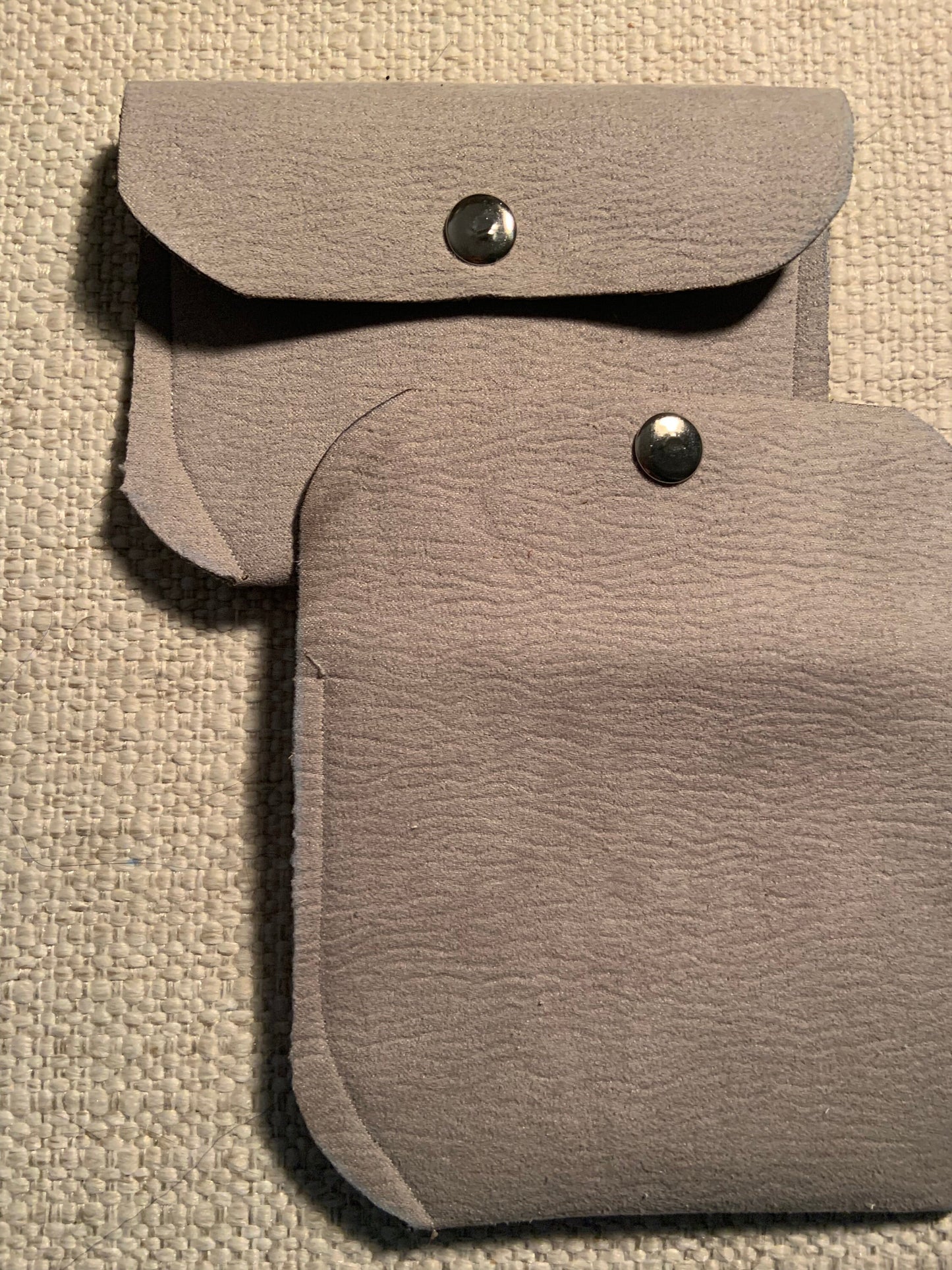 Bethanie Handmade Faux Leather Coin Purse Textured Velvet Fabric
