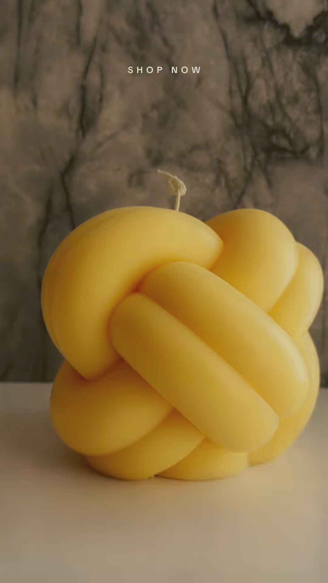 Knot Handmade Soy Candle Yellow Clove Scented