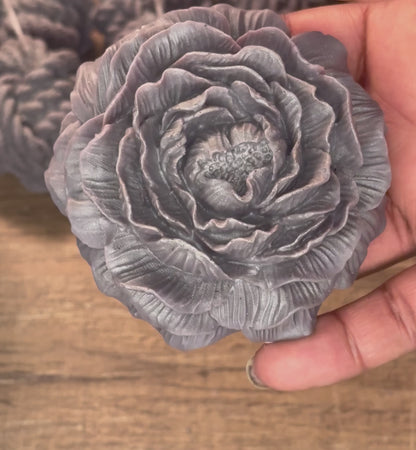 Peony Handmade Floral Soy Candle Ombré Peach & White